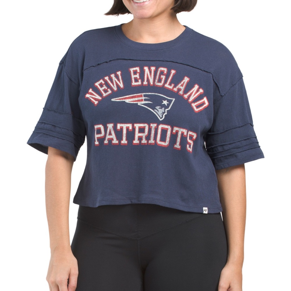NWT ❤️ New England Patriots Women's Navy Blue Top - Size Medium